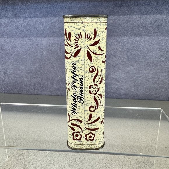 Vintage Rawleigh Whole Pepper Berries Tin • Mid Century Spice Tin • 1950s Kitche - Picture 2 of 8